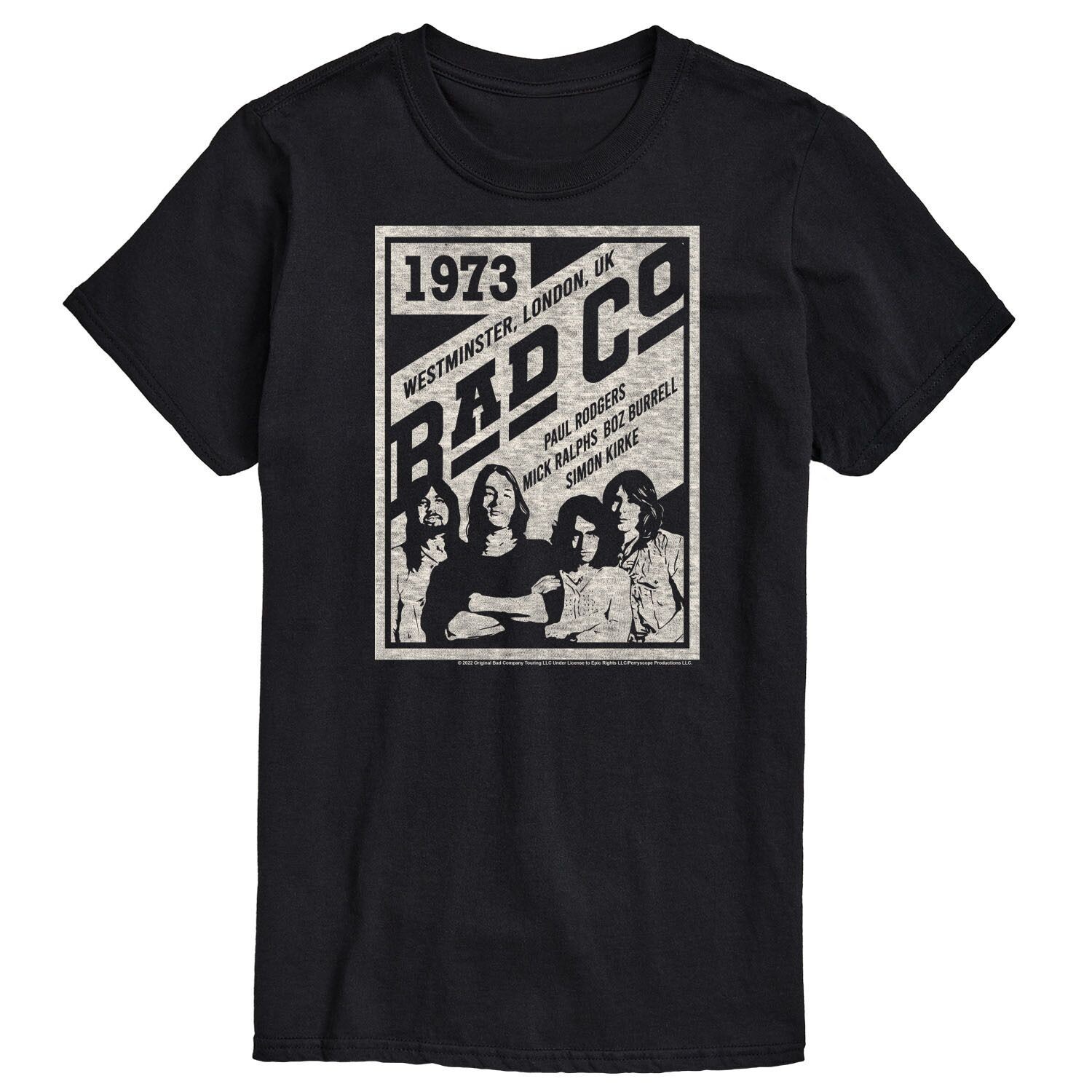 

Футболка с плакатом Big & Tall Bad Company Licensed Character, черный