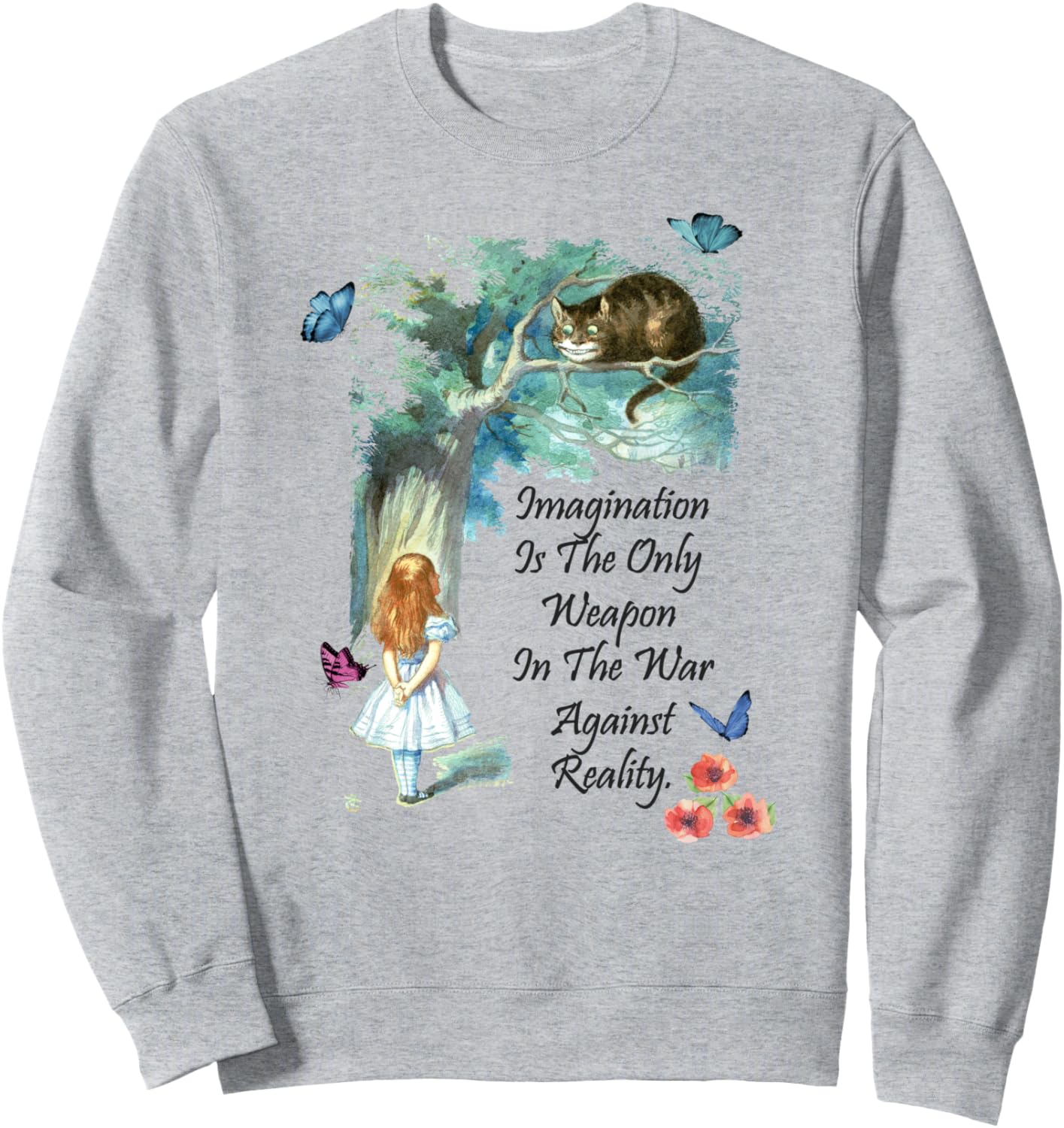 

Футболка с оригинальным дизайном и цитатой из «Алисы в Стране чудес» Gypsy Queen, серый