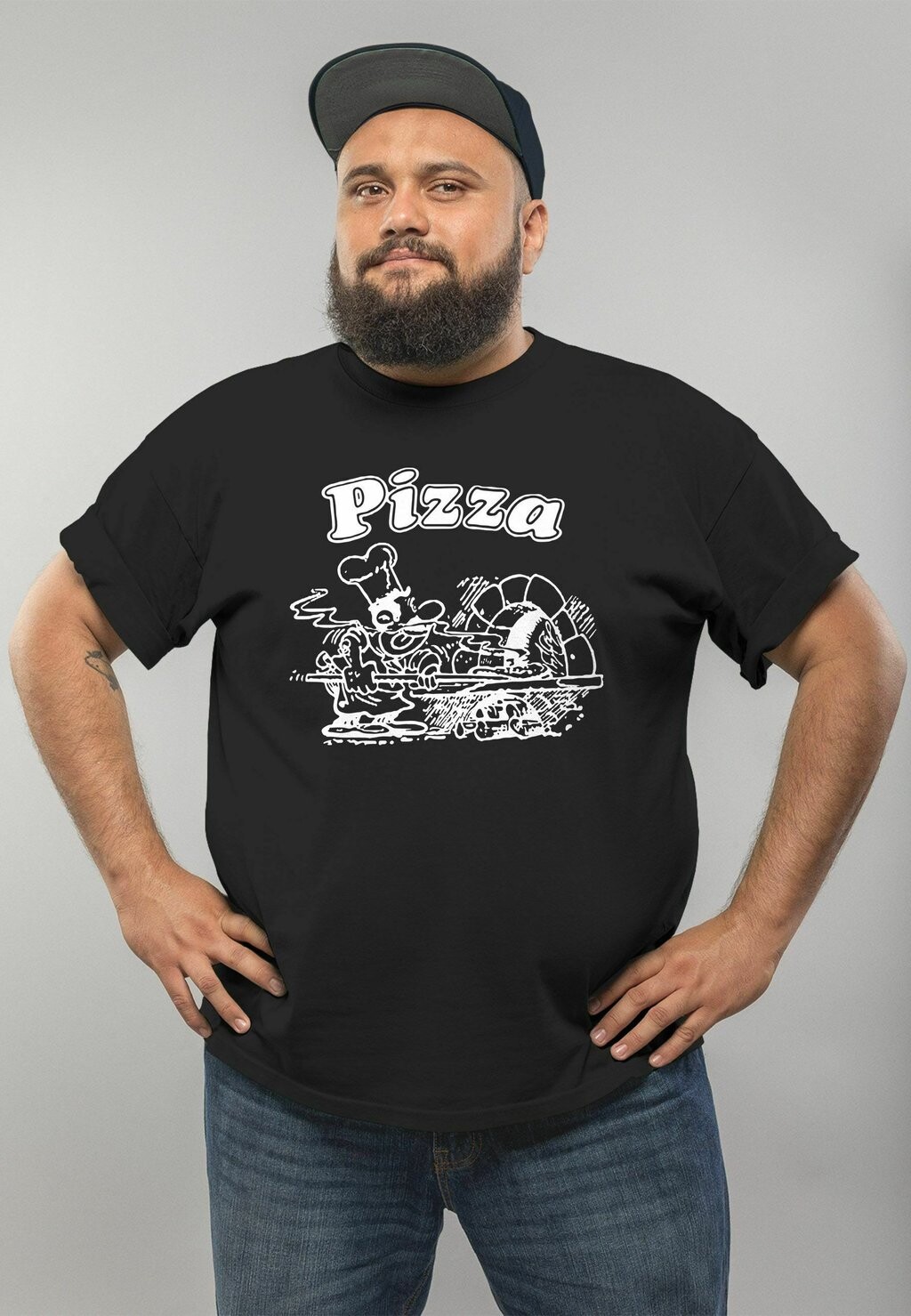

Футболка с принтом PIZZA SCHACHTEL MOTIV ITALIANO ITALIEN FUN Moonworks, цвет schwarz