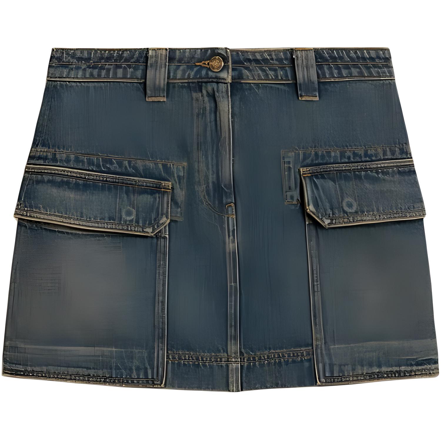 

Golden Goose Джинсовая короткая юбка женская blue