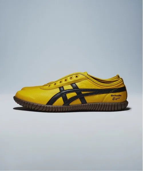 Унисекс слипоны из натуральной кожи Onitsuka Tiger TSUNAHIKI SLIP-ON жёлтые