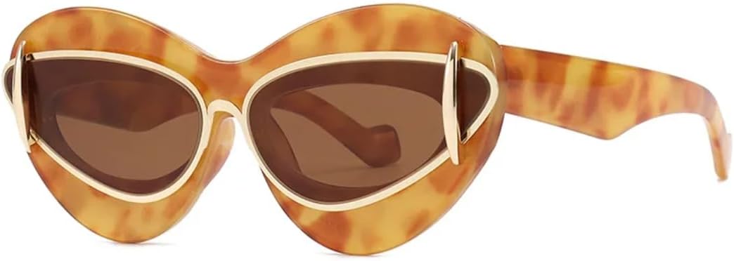 

Модные женские солнцезащитные очки «кошачий глаз» для мужчин, панк-стиль, роскошные женские солнцезащитные очки в винтажном стиле, солнцезащитные очки с защитой от УФ-излучения UV400 SZVVBKK, Orange