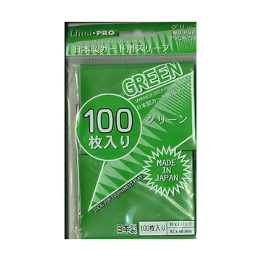 

Стандартные японские рукава — зеленые (100), Card Sleeves - Standard - Yellow & Green (Ultra Pro)