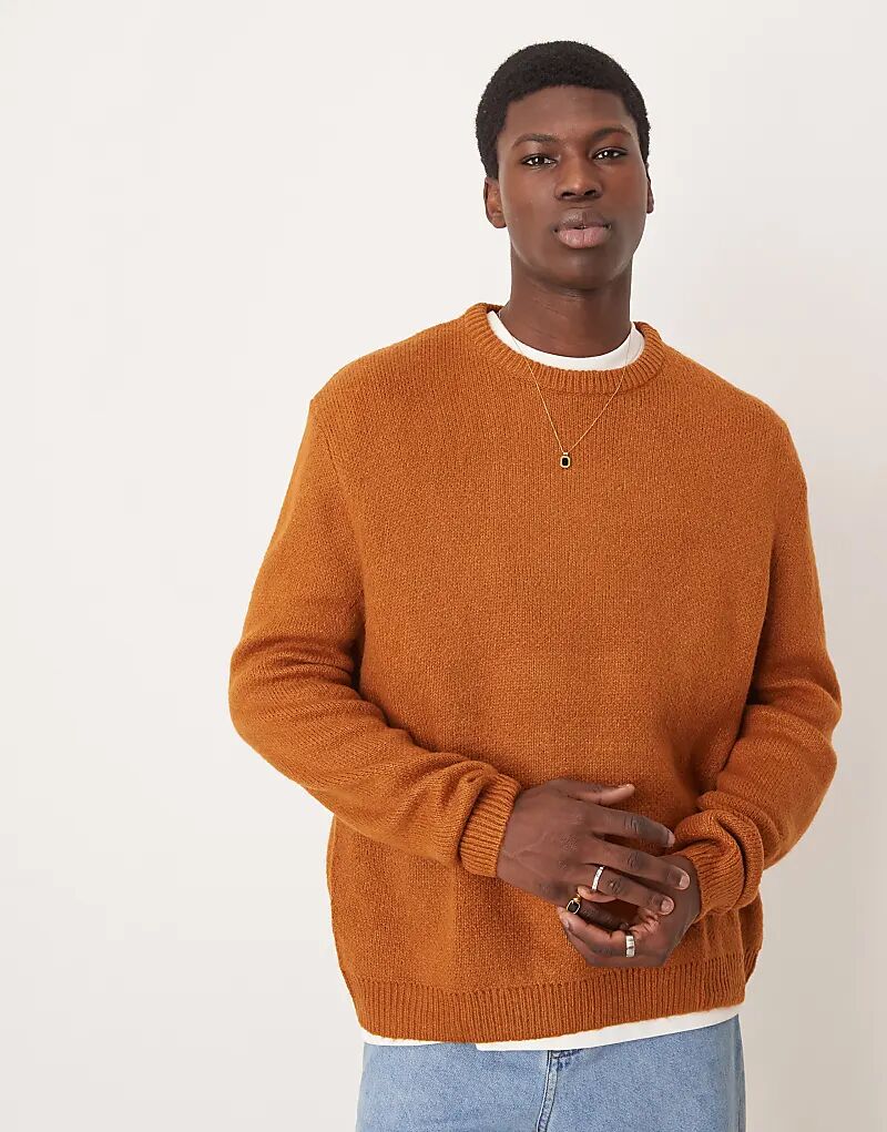 

Свободный вязаный джемпер цвета ржавчины ASOS DESIGN