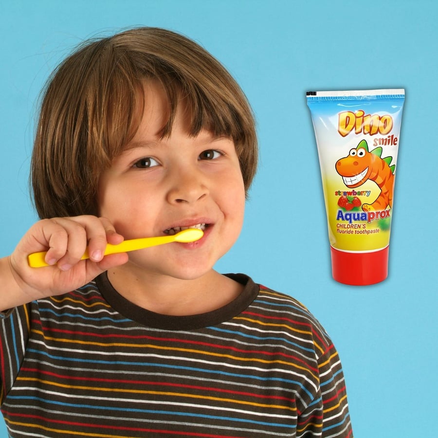 Mattes Dino Smile, Детская зубная паста, клубника, 60 г Inna marka — фото 3