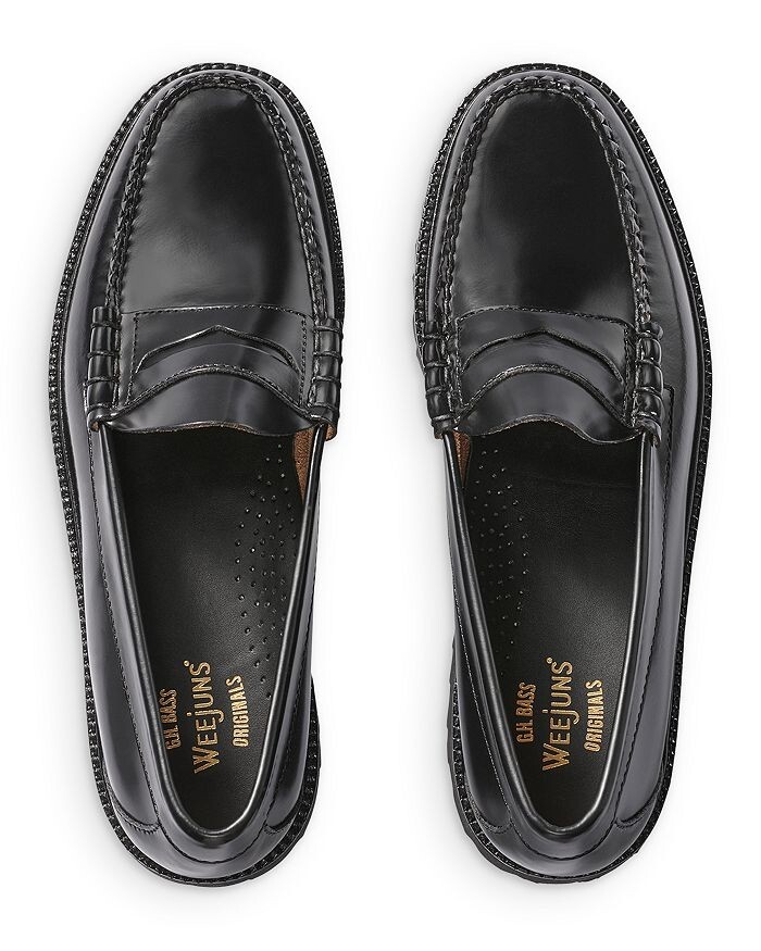 Мужские пенни-лоферы без шнуровки G.H.Bass Larson Lug Slip On Weejun, черный — фото 2