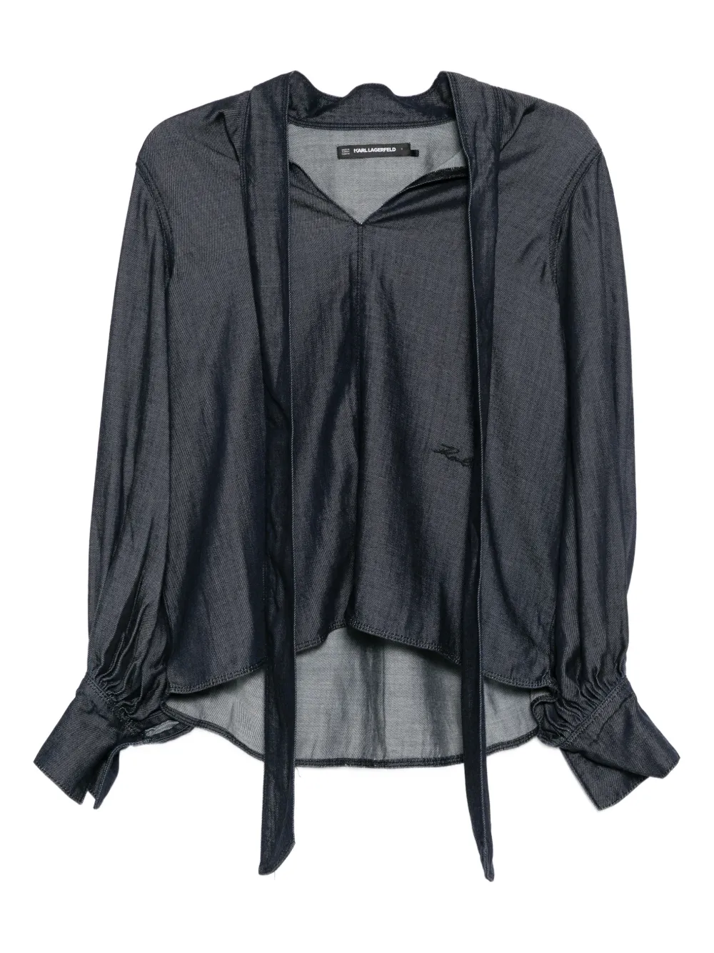 

Блузка с длинными рукавами и лентой Karl Lagerfeld, синий