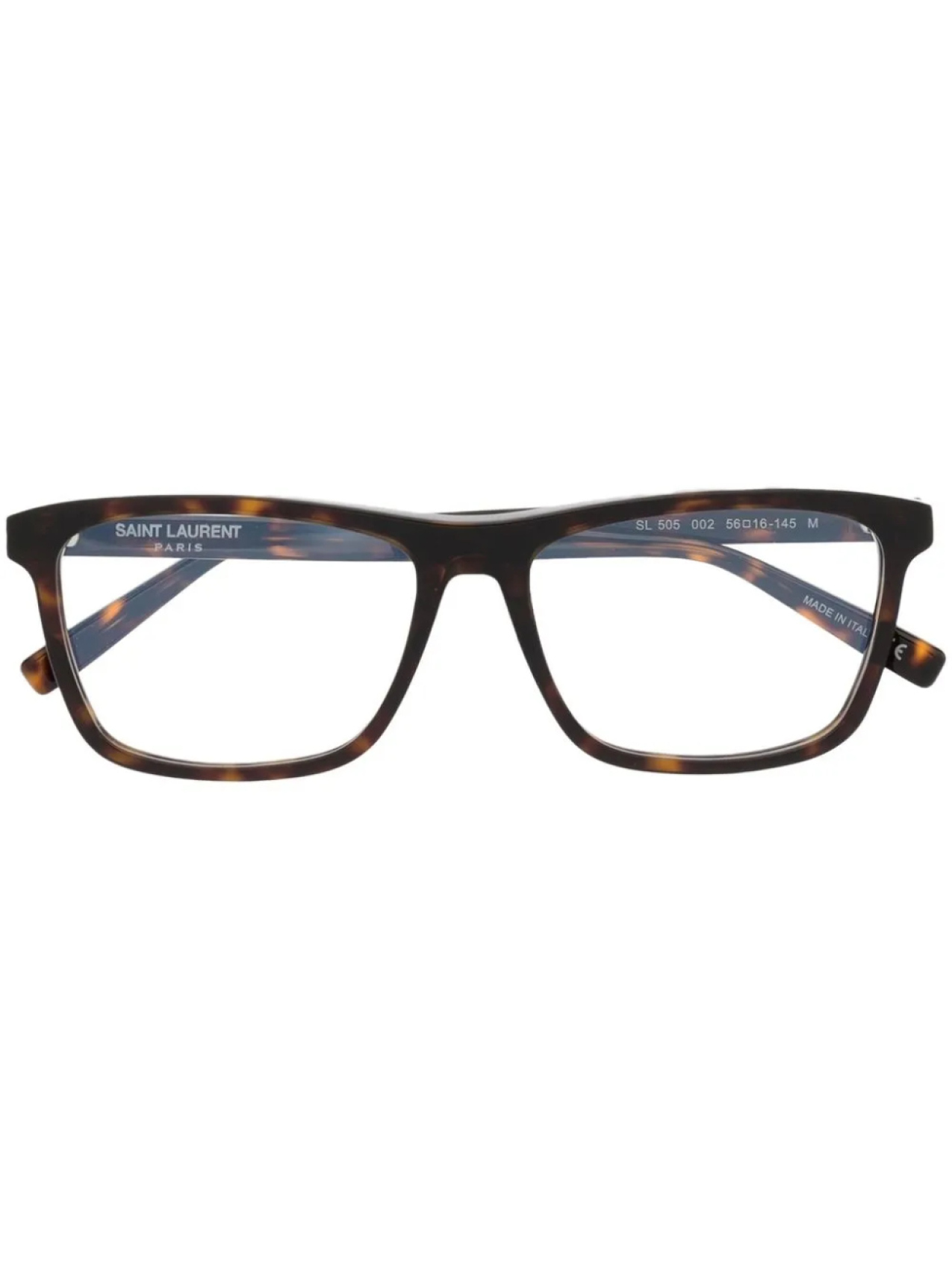 

Очки в квадратной оправе черепаховой расцветки Saint Laurent Eyewear, коричневый