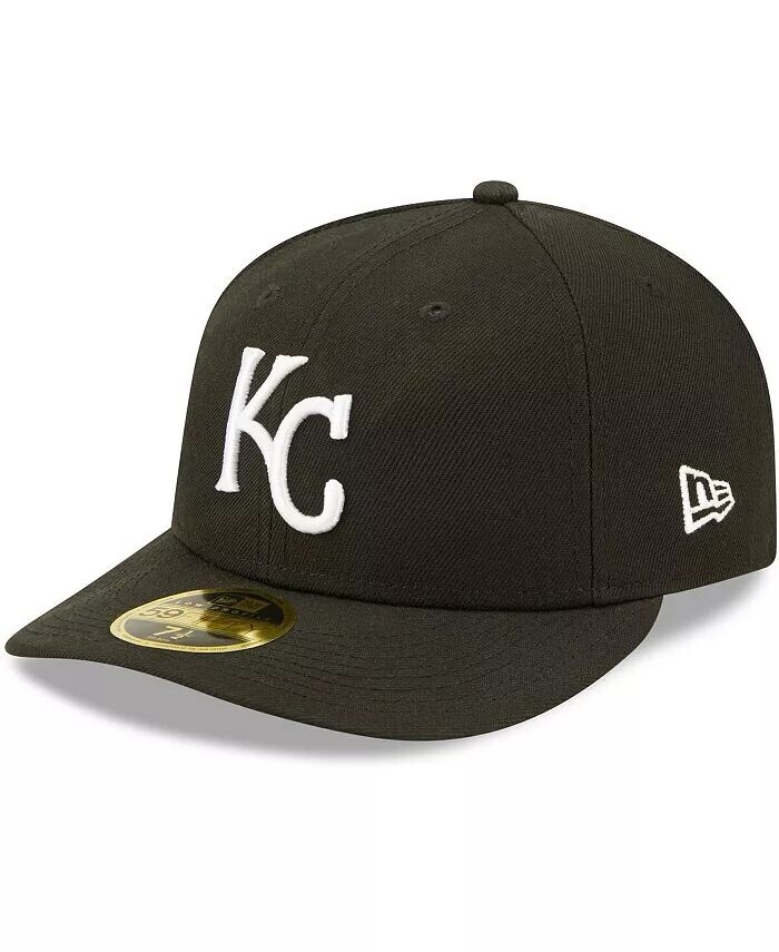 

Мужская черно-белая низкопрофильная кепка Kansas City Royals 59FIFTY Fitted New Era