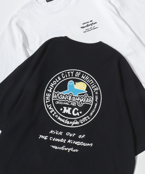 

Футболка с коротким рукавом, принт на спине, уличный стиль Mark Gonzales, черный