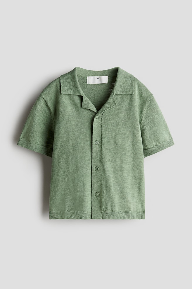 

Повседневная рубашка из тонкой вязки H&M, зеленый