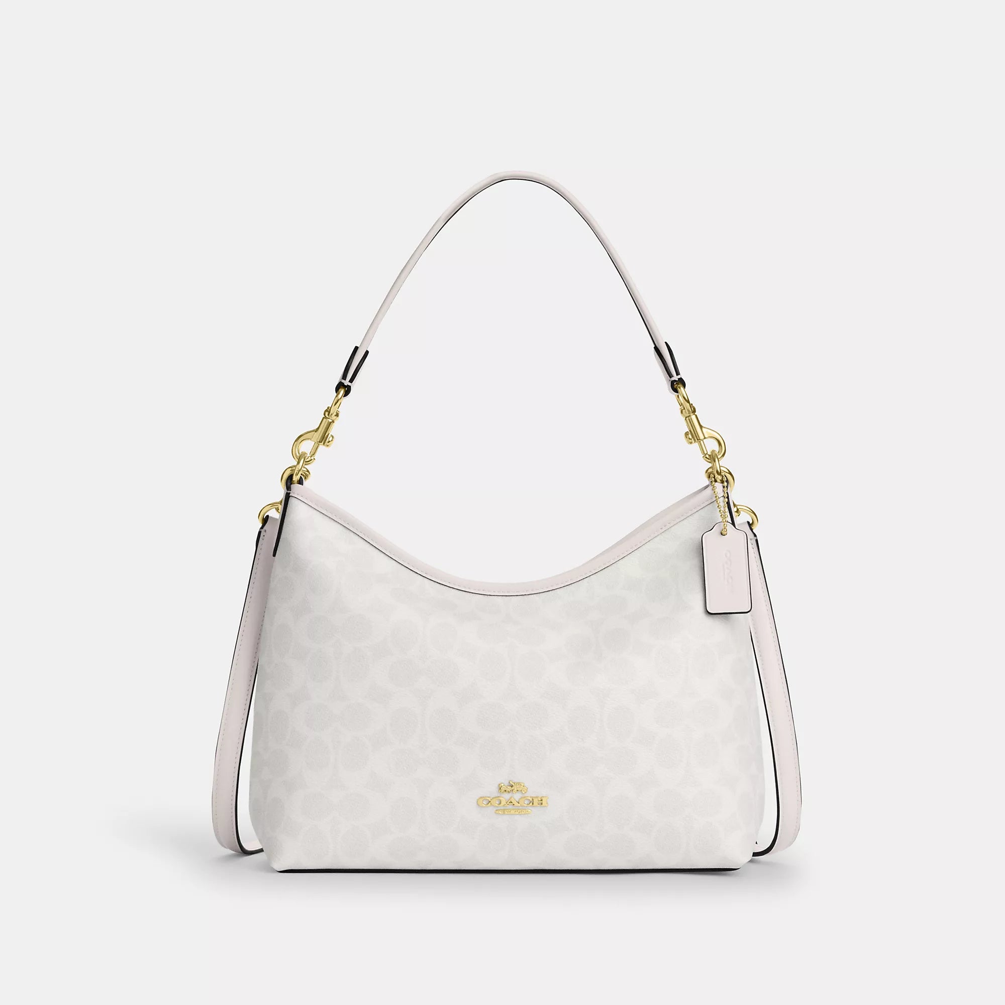 

Сумка через плечо Coach Outlet Laurel из фирменной ткани, цвет gold/white/chalk