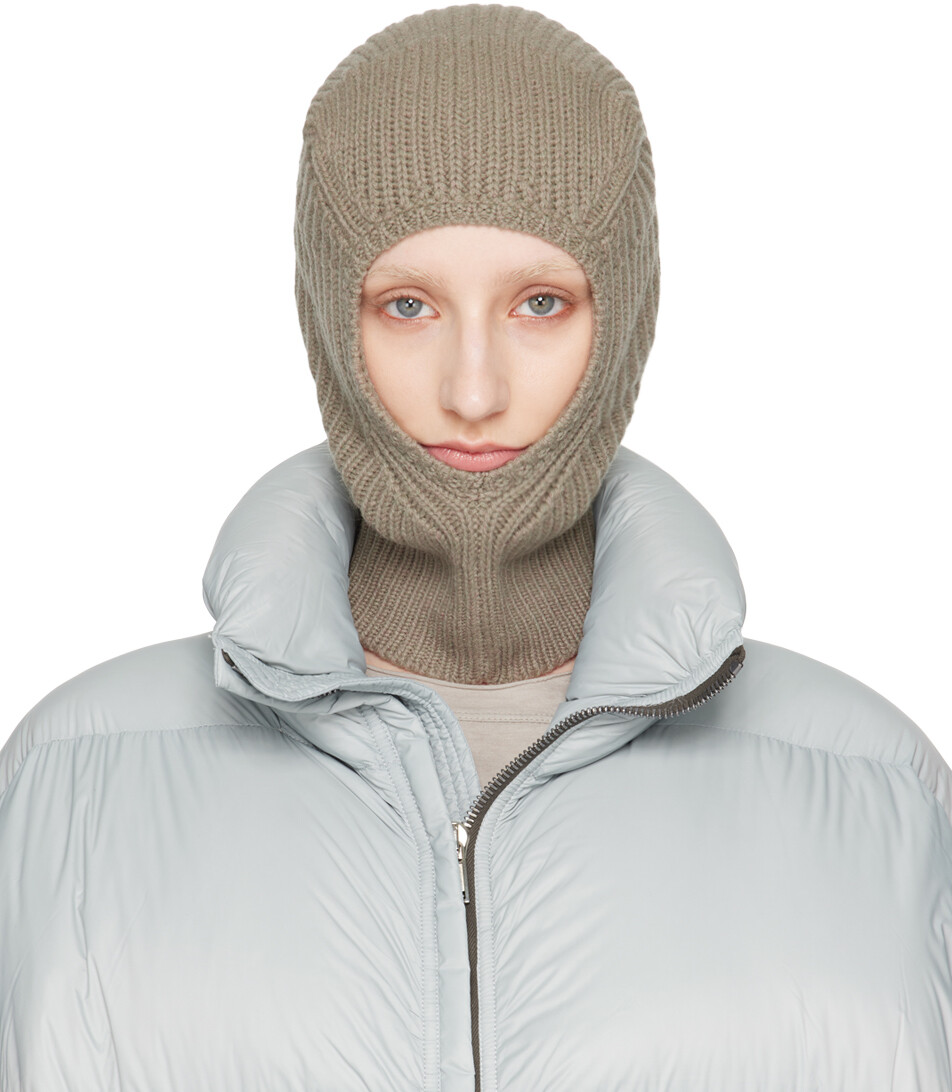 

Балаклава с черепом сфинкса из серого Портервилля Rick Owens, Dust