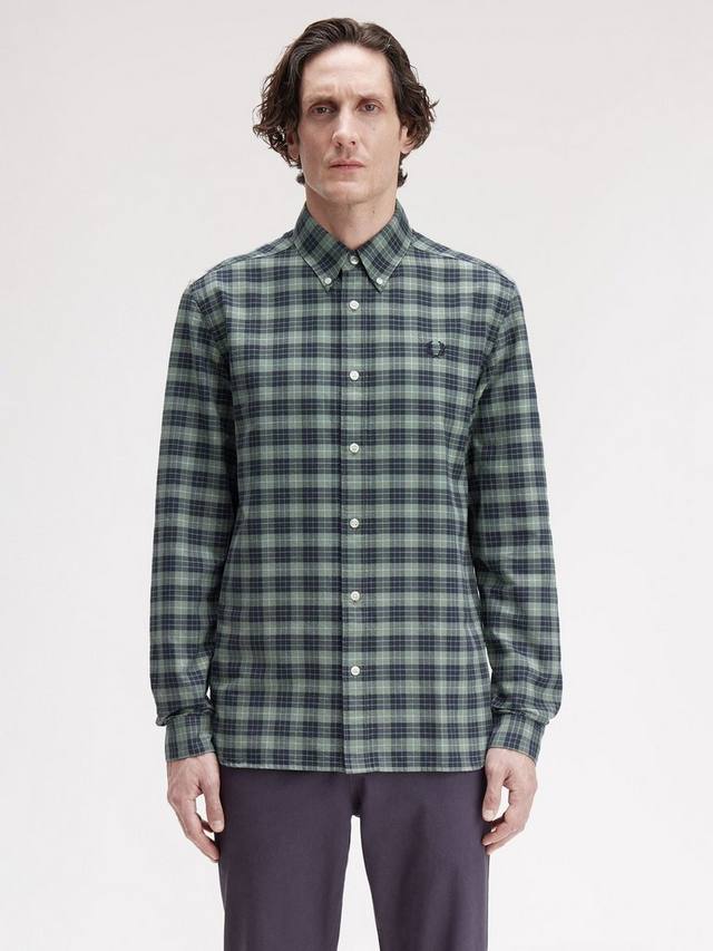 

Тартановая хлопковая оксфордская рубашка Fred Perry