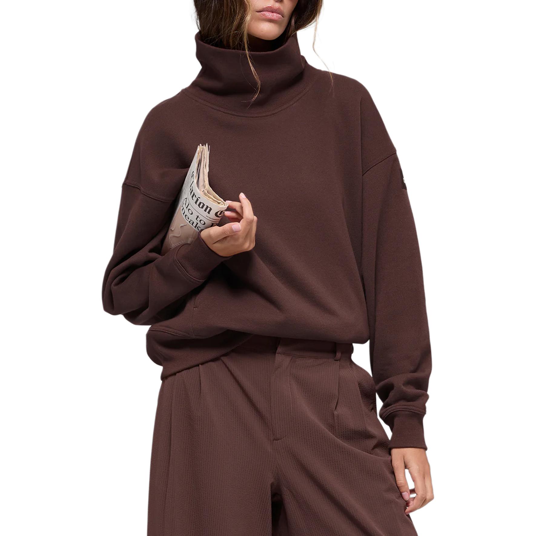 

Худи с высоким воротником для женщин Hazy Alo Yoga, коричневыйstone