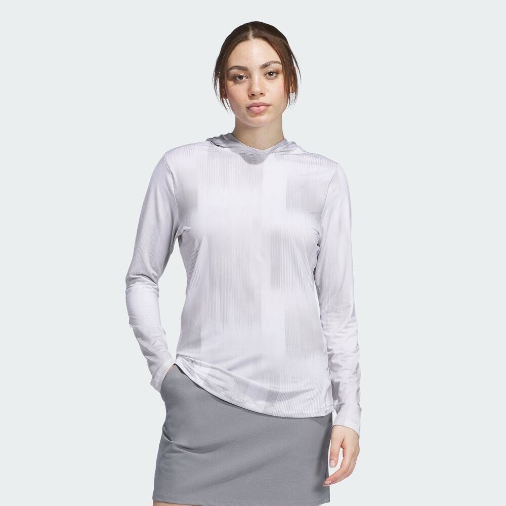 

Парка Adidas Printed long sleeve hoodie with UV protection, белый
