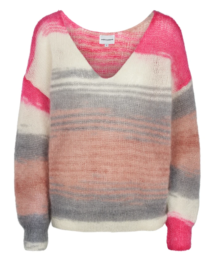 

Полосатый розовый мохеровый свитер Americandreams, мультиколор