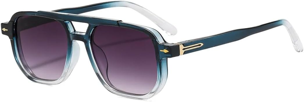 

Женские винтажные солнцезащитные очки, модные, с прозрачными градиентными линзами, защита от УФ-излучения UV400; мужские очки с заклепками, в стиле панк-ретро VFDHN, 6090-c4