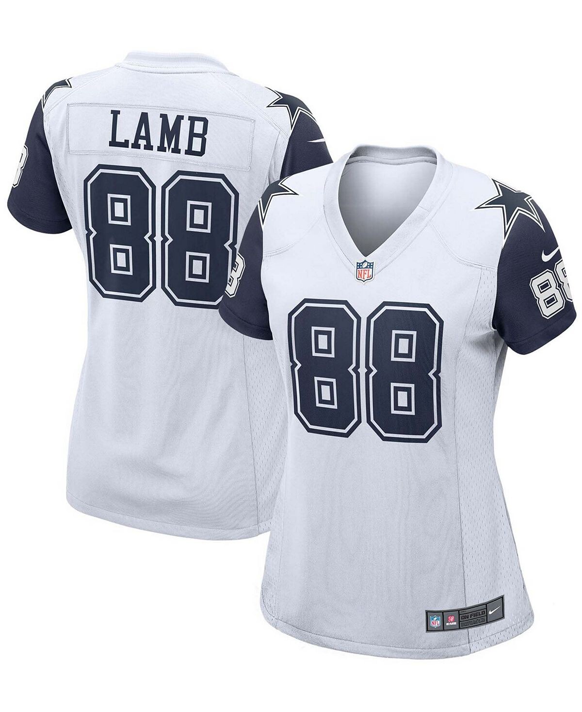Женское белое игровое джерси CeeDee Lamb Dallas Cowboys Nike, белый — фото 2