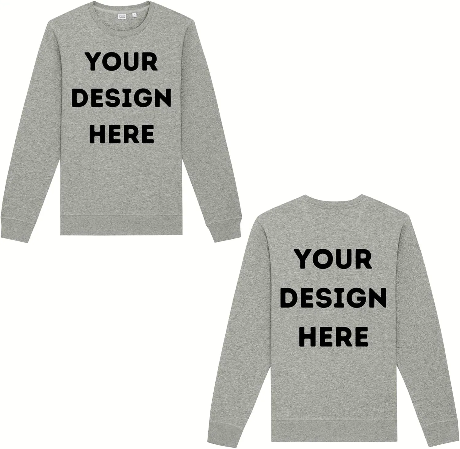 

Кастомный унисекс свитшот Midweight с принтом спереди и сзади LOGO IMPRESSION