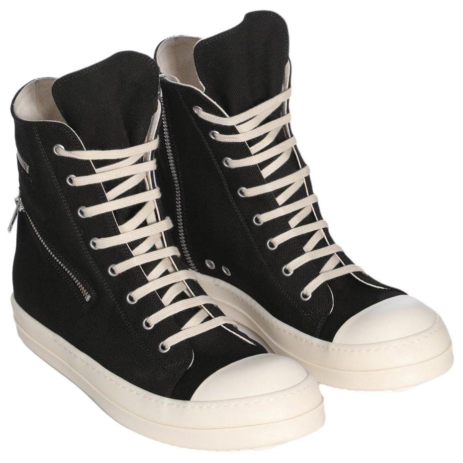 Конверсы высокие матерчатые мужские Rick Owens DRKSHDW, черный — фото 4