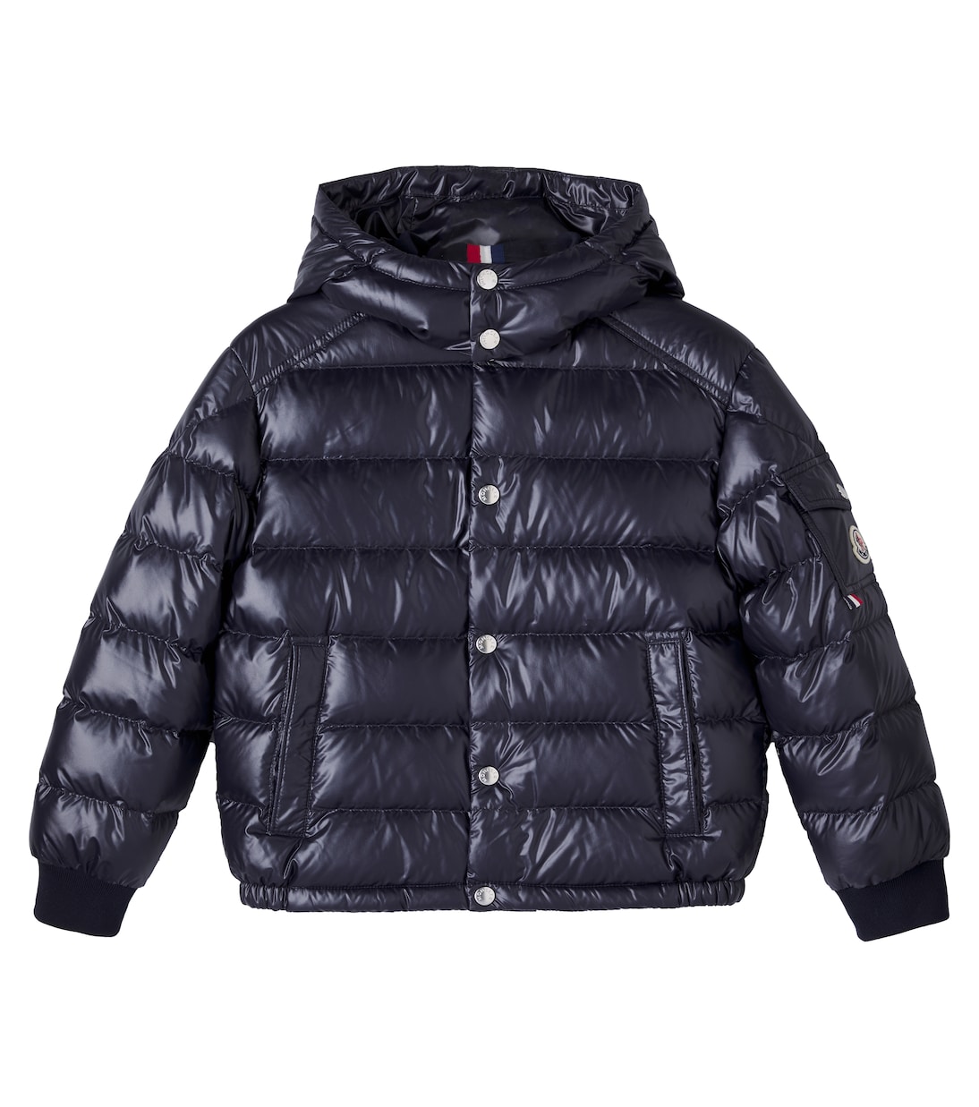 

Утепленная стеганая пуховая куртка Manaem Moncler Enfant, темно-синий
