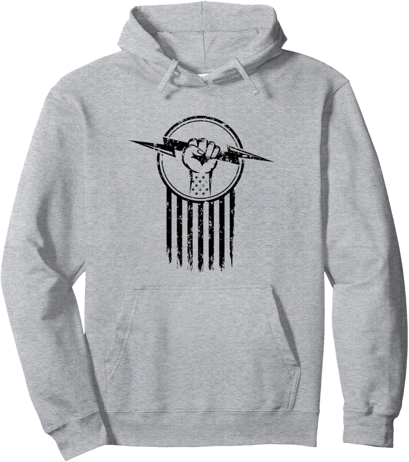 

Худи в стиле ретро с графическим рисунком на тему электротехники Electrician Gift Idea Lineman Electrical Worker, серый