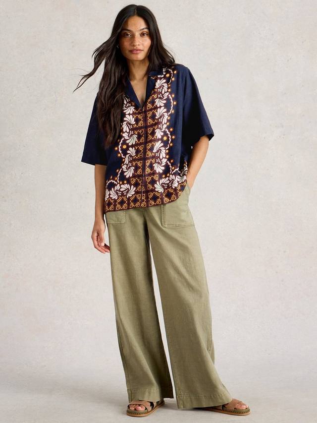 

Рубашка Bella из льняной смеси White Stuff, Navy/Multi