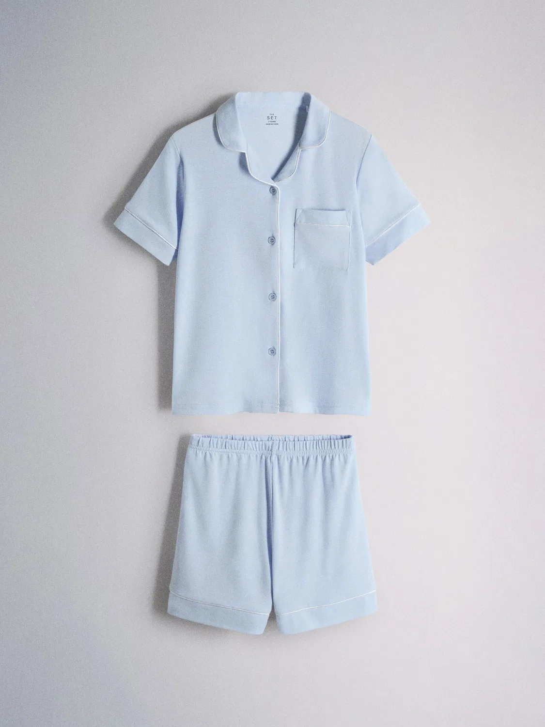 Пижама The Set, Dusty Blue/Pastel Yellow — фото 2