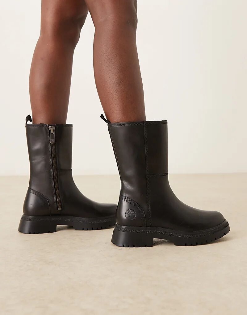 Высокие ботинки Timberland Cambria Valley на молнии из черной кожи