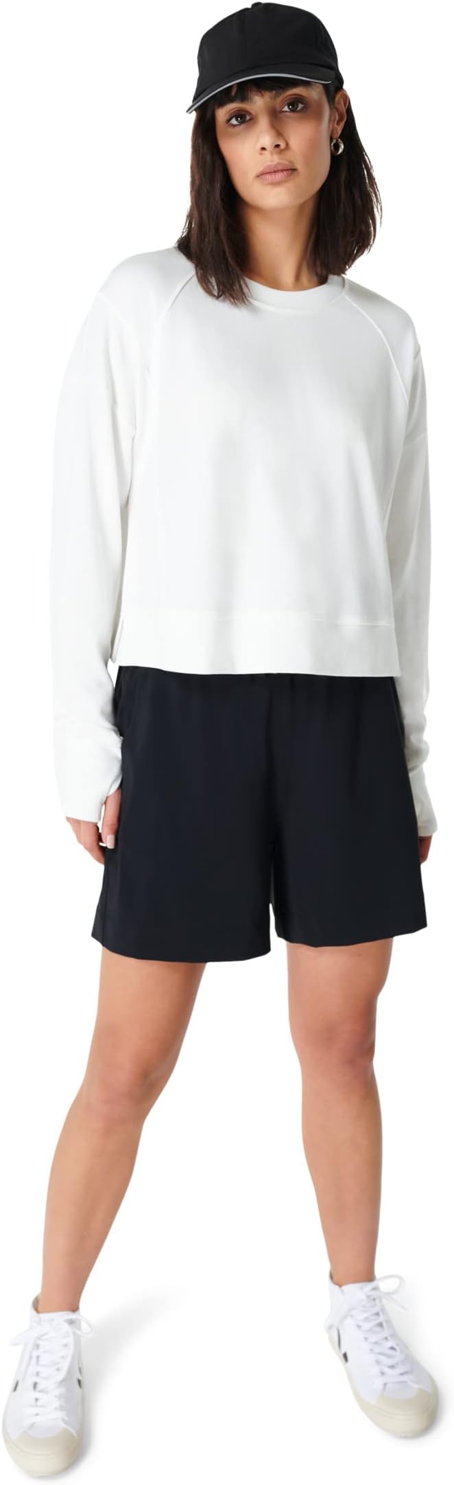 

Толстовка Sweaty Betty After Class Crop Sweatshirt, цвет Lily White