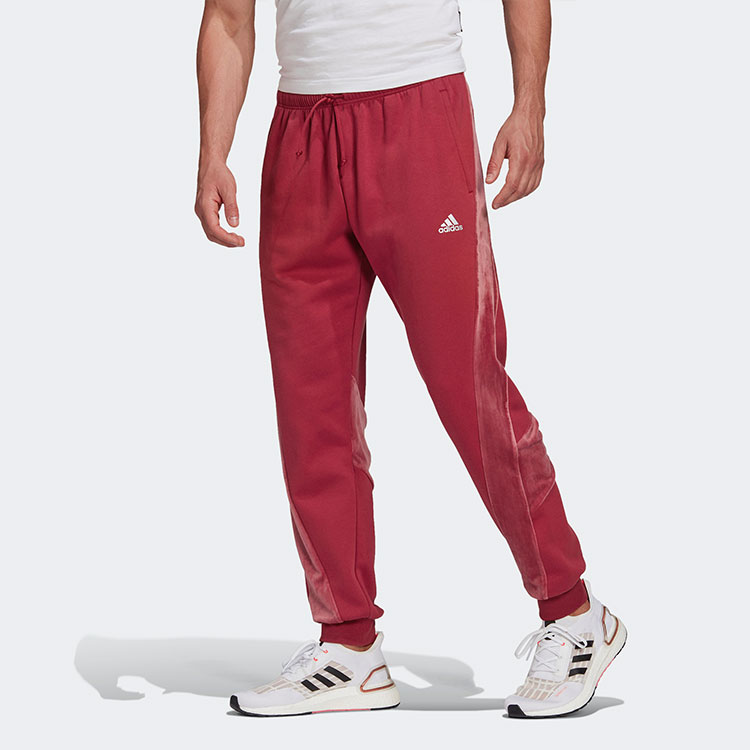 Вязаные спортивные штаны мужские ярко-розовые Adidas — фото 3