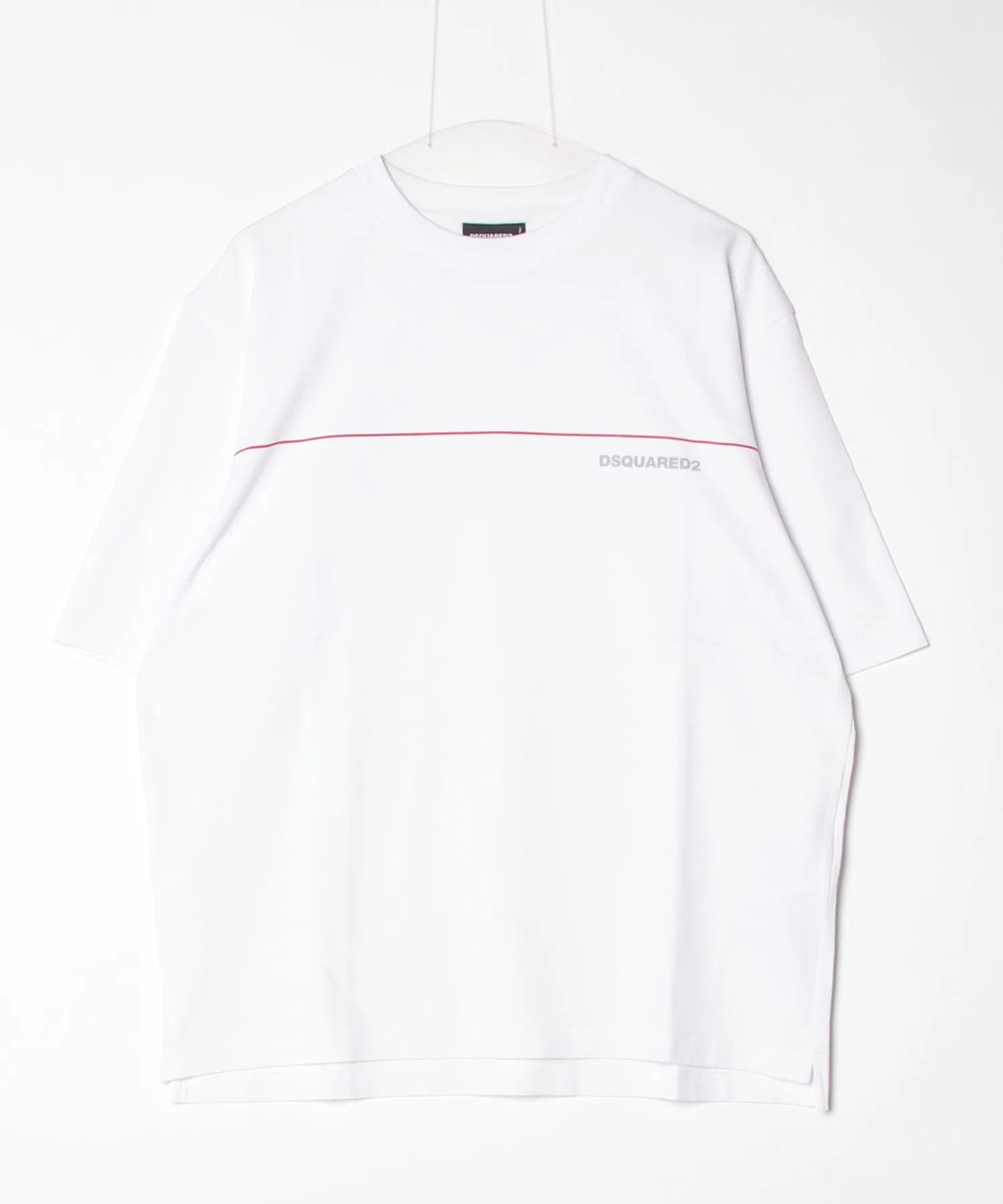 Унисекс футболка DSQUARED2 Tape Loose Fit с логотипом белая