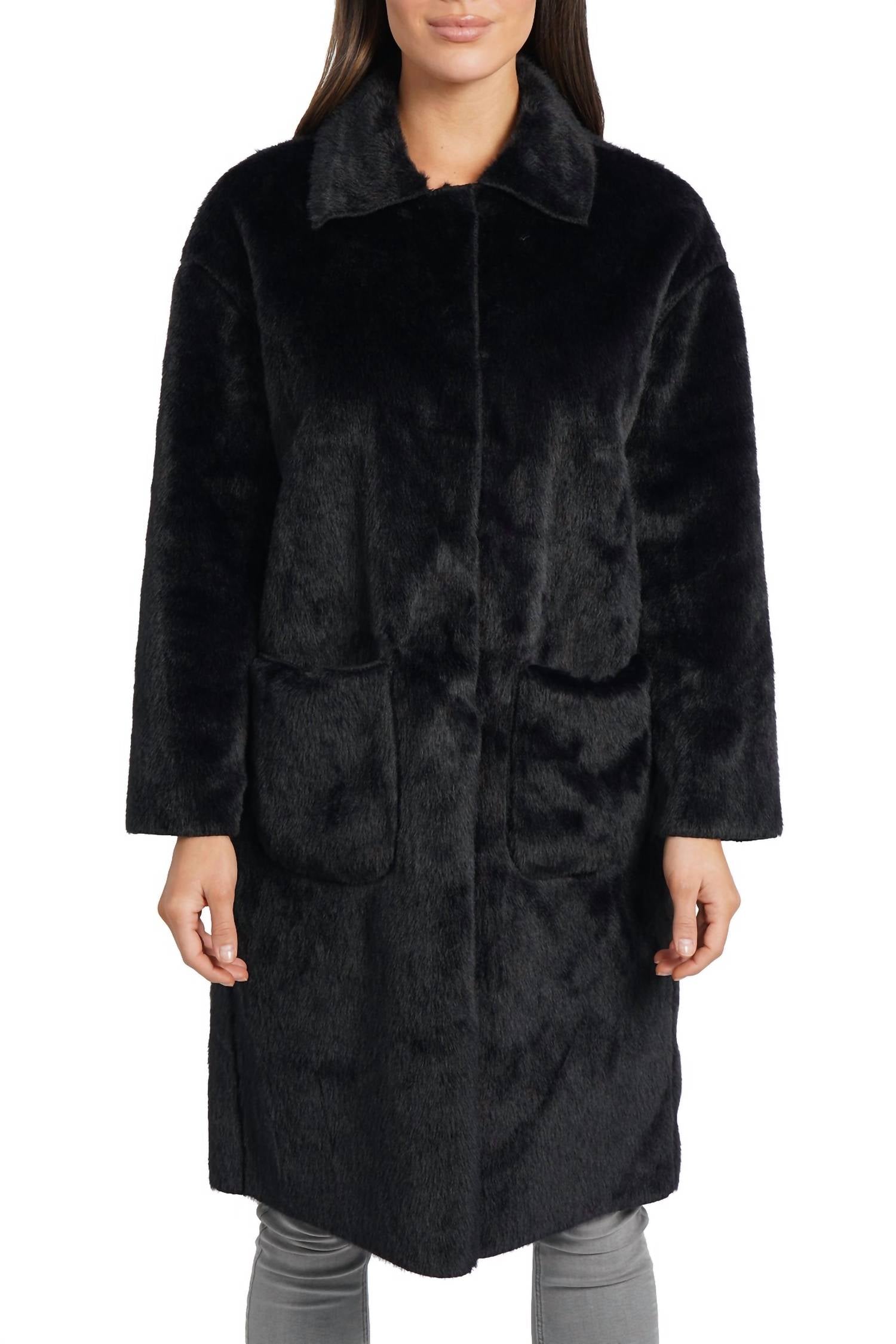 

LOVE TOKEN Куртка из искусственного меха Ruben, черная