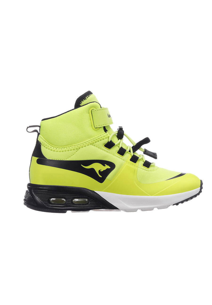 Детские кроссовки KangaROOS KX-Hydro High-Top Unisex, водонепроницаемые, 18598, жёлто-чёрные — фото 3