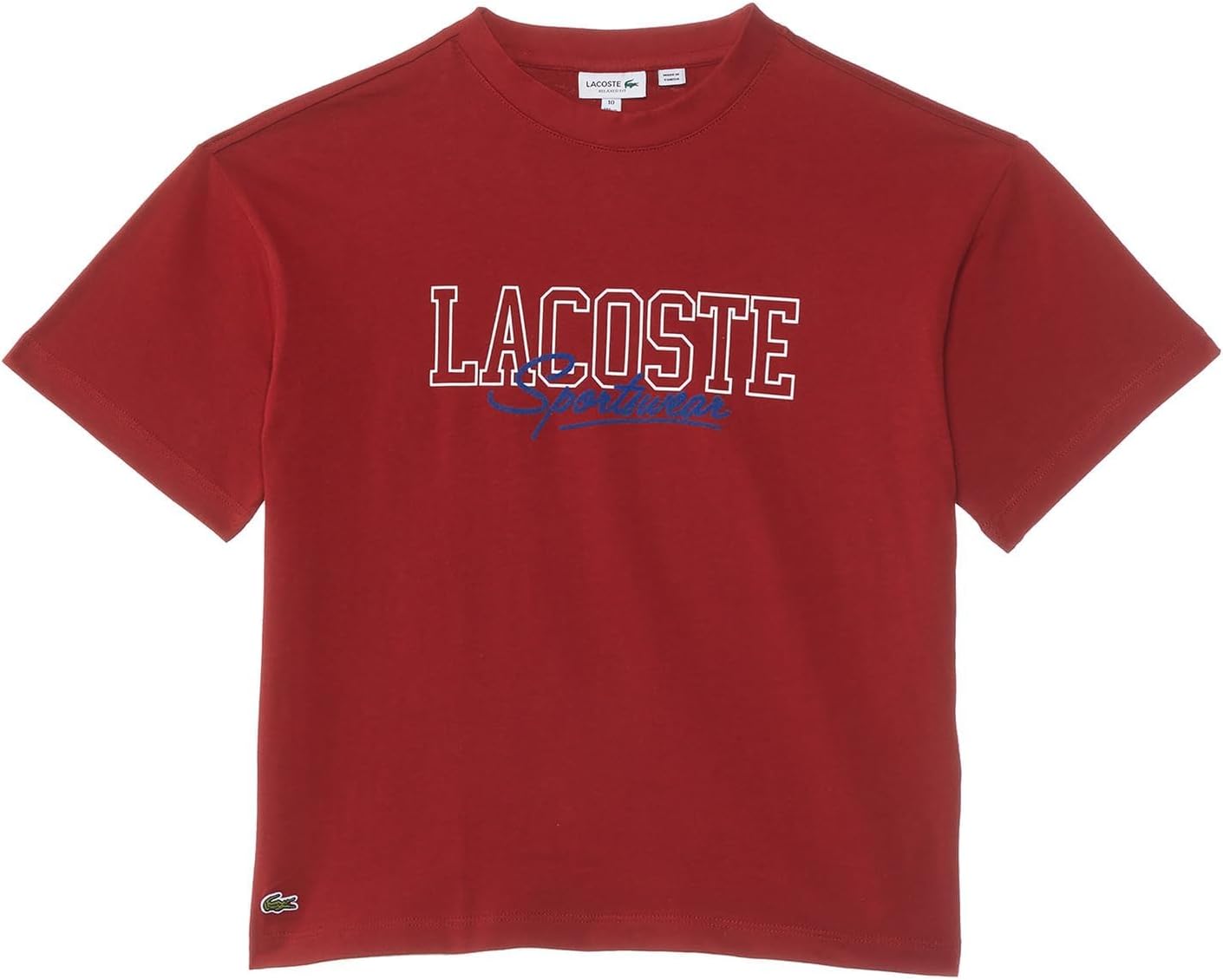 

Футболка Lacoste с коротким рукавом, круглым вырезом и крупным принтом, Ora