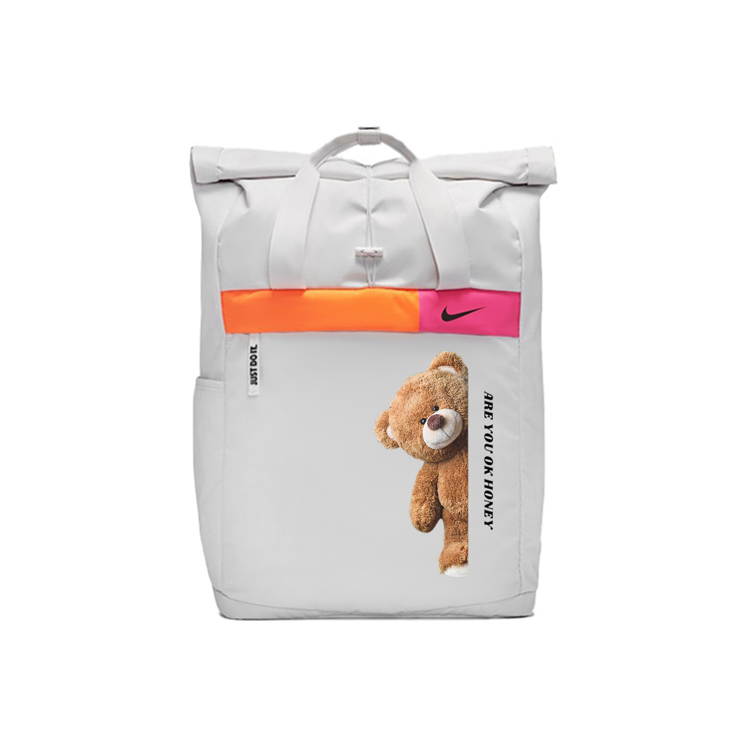 

Nike Фурзановый вяз Идо тканевый рюкзак стандартный унисекс светло-серебристый, Lying Bear