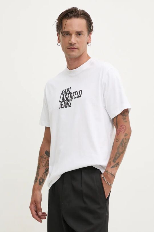 

Хлопковая футболка Karl Lagerfeld Jeans, белый