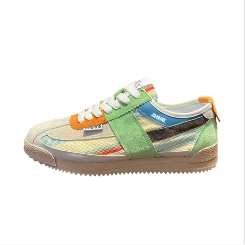 

Дышащие низкие кроссовки для скейтбординга King Jinmai, Green Orange
