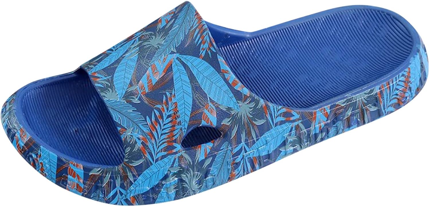 

Мужские домашние нескользящие модные корейские ванночные тапочки Viblon, мужская домашняя обувь, размер 11/12 Generic, синий