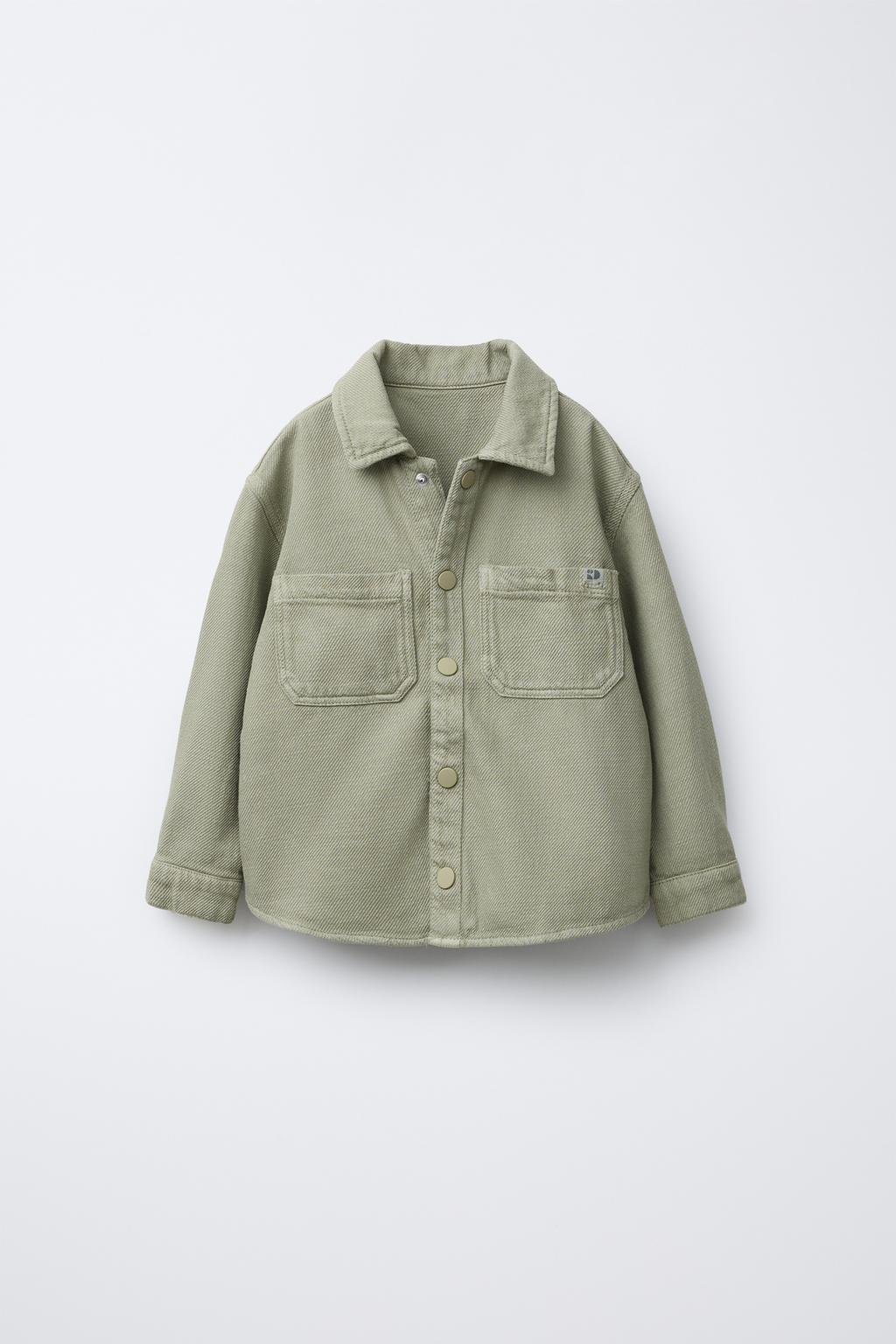 

Струящаяся верхняя рубашка из саржи ZARA, цвет Light khaki
