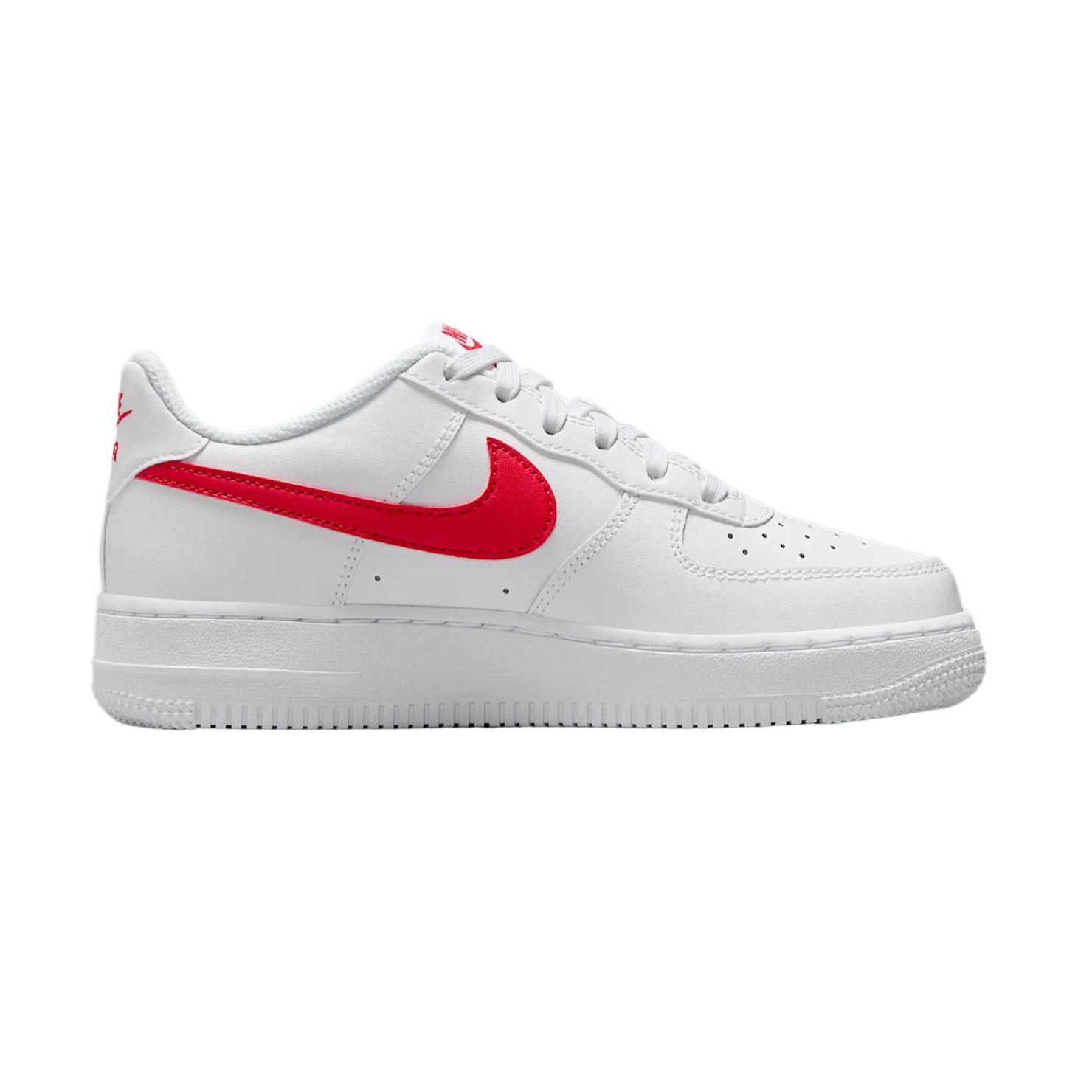 Nike Кроссовки для скейтбординга Air Force 1 Lv8 Abrasion Resistant низкие детские White/University Red — фото 2