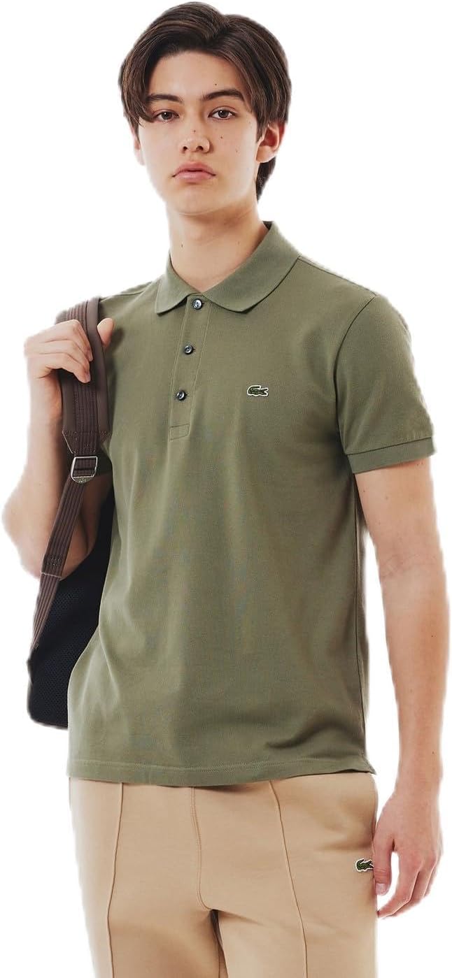 

Официальная мужская поло-рубашка LACOSTE приталенного кроя, однотонная (с коротким рукавом), темно-зеленый