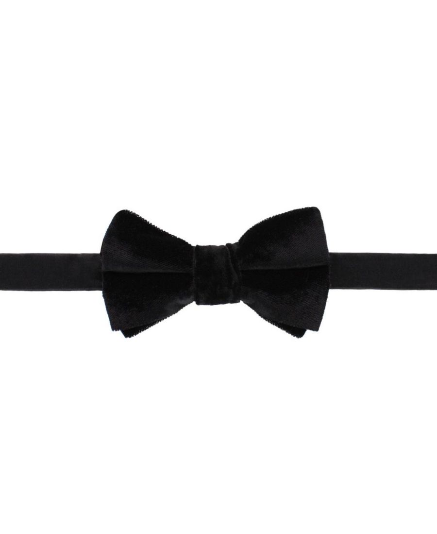 

Мужской бархатный галстук-бабочка Пуаро однотонного цвета TRAFALGAR, Black