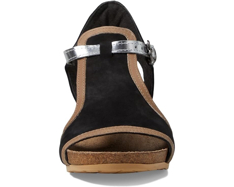Туфли Naot Fiona, цвет Black Velvet Nubuck/Khaki Beige Leather/Silver Mirror Leather — фото 2