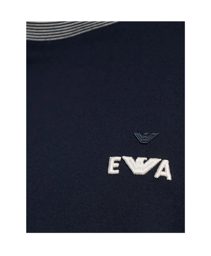 Футболка Asv piquã с суперрельефной вышивкой ea Emporio Armani, синий — фото 3