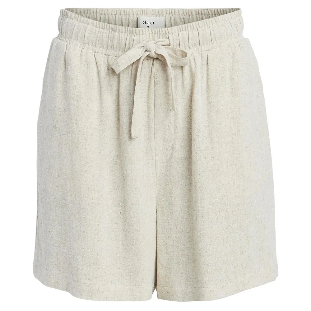 

Шорты Object Sanne Wide high waist, бежевый