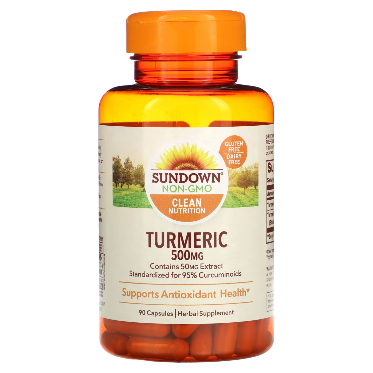 

Куркума Sundown Naturals 500 мг, 90 капсул