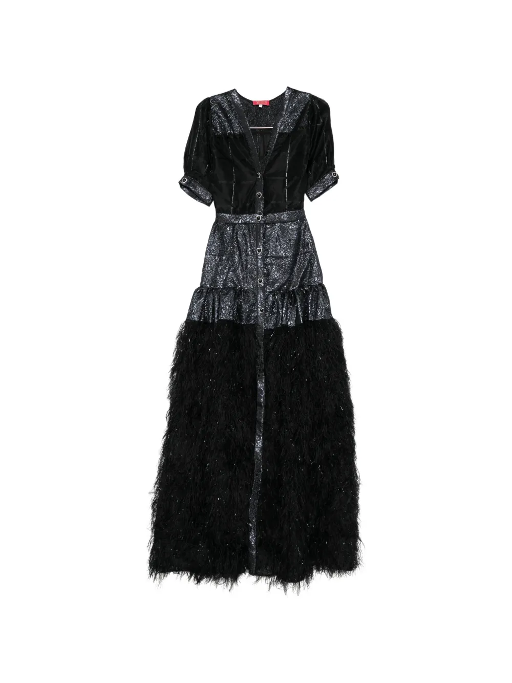 

Макси-платье на пуговицах Miau By Clara Rotescu, черный