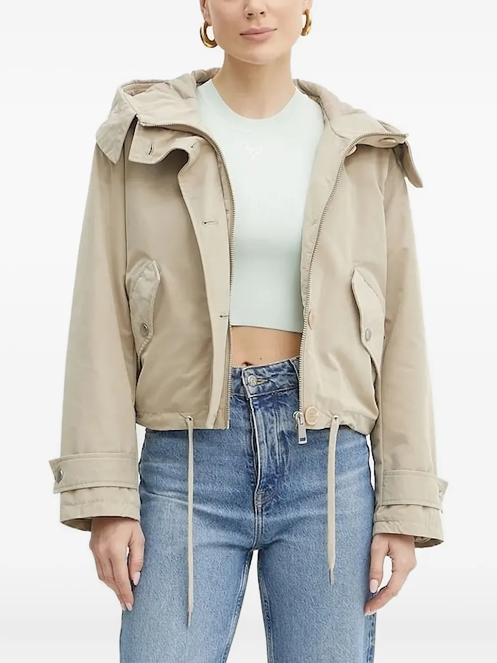 

Куртка с капюшоном на шнурке GUESS USA, нейтральный